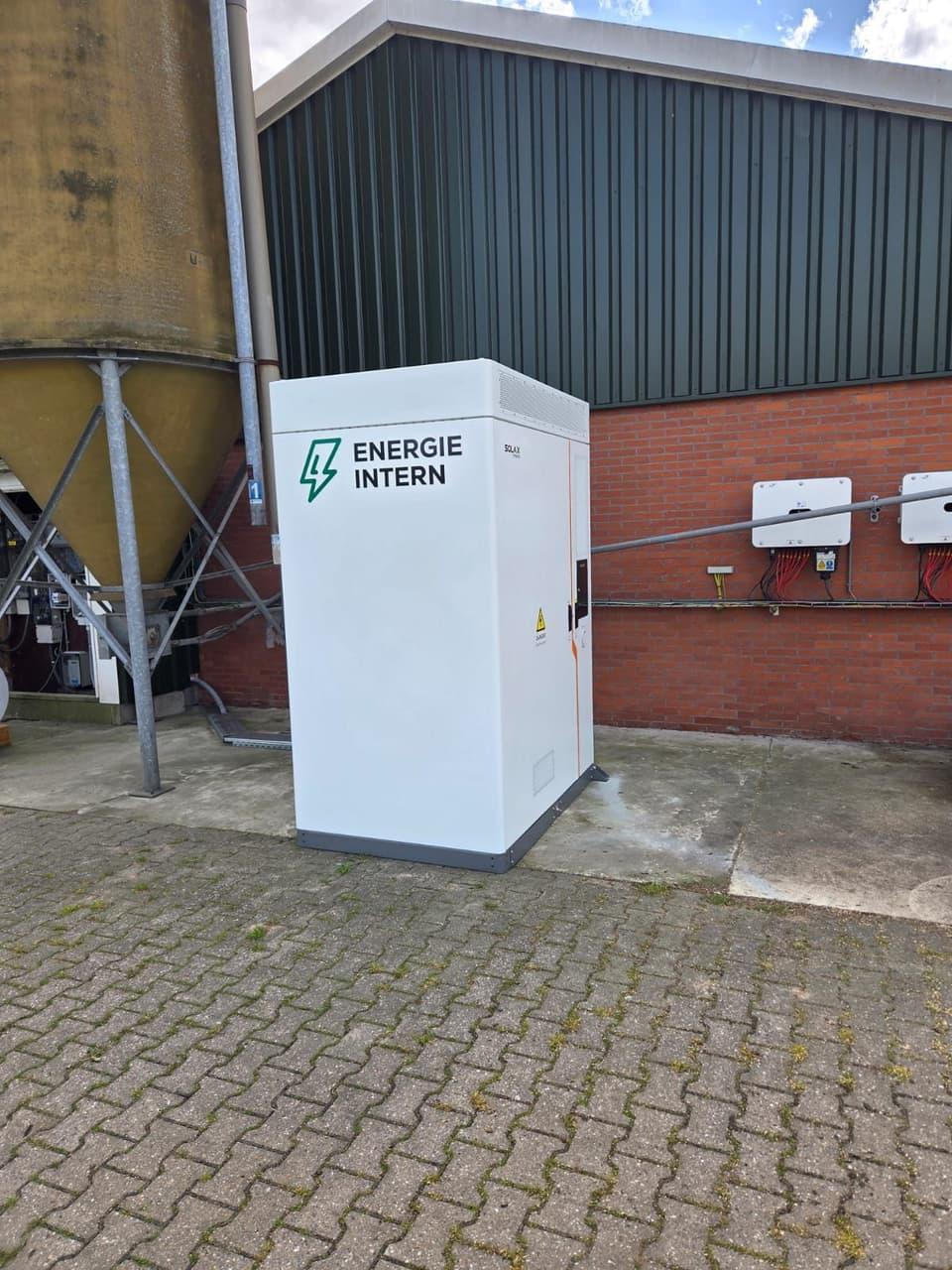Energieopslag bij het bedrijfsgebouw van Haghuis